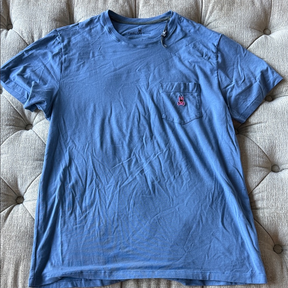 NWOT Psycho Bunny Men's L Blue Crew Neck T-Shirt